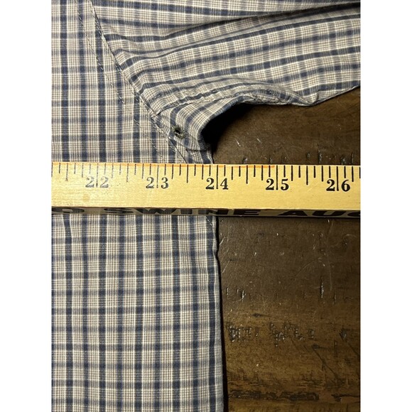 Ariat Pro Series Long Sleeve Button Down Shirt Mens Size L Blue Checkered - Picture 6 of 7